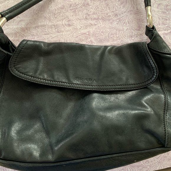Prada Handbags - Prada bag from 90’s. Black leather from Italy. Used (pictures for condition)